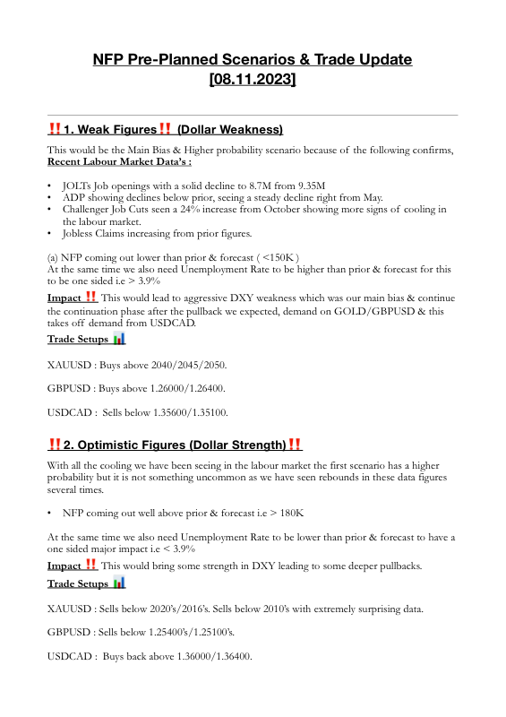 NFP trade update preview